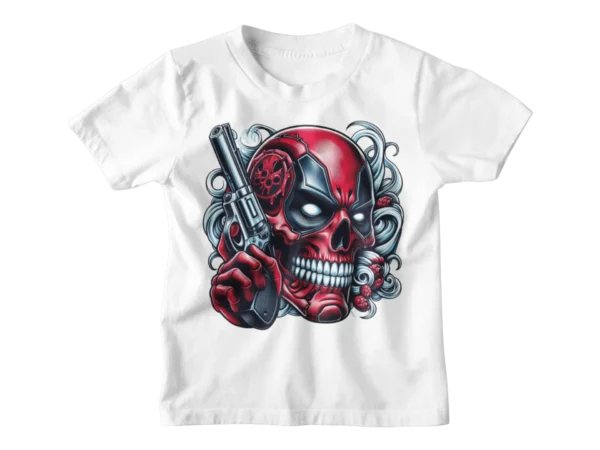 Superheroes Deadpool Skull T-shirt