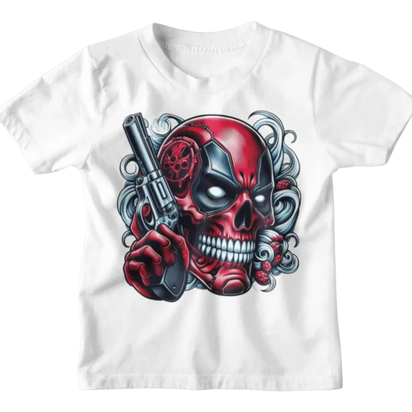 Superheroes Deadpool Skull T-shirt