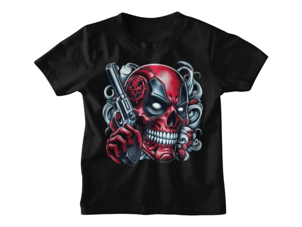 Superheroes Deadpool Skull T-shirt