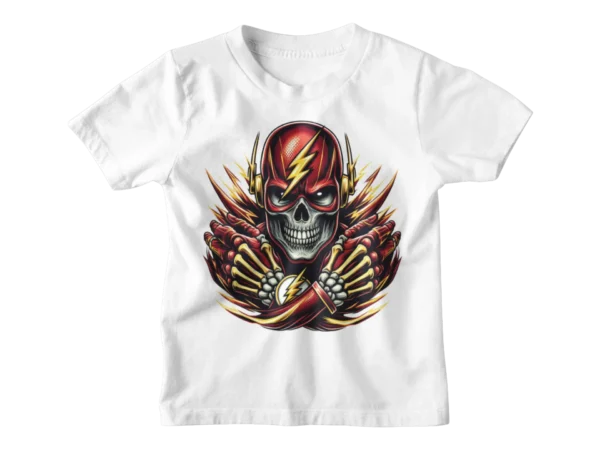 Superheroes Flash Skull T-shirt