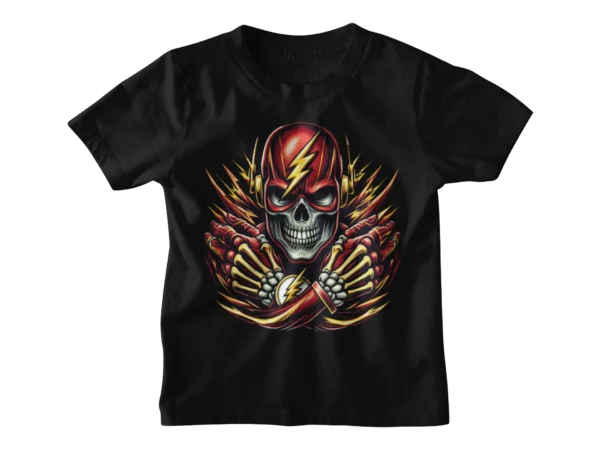 Superheroes Flash Skull T-shirt