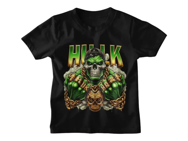 Superheroes Hulk Skull T-shirt