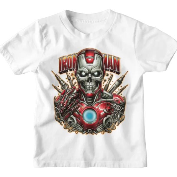 Superheroes Iron Man Skull T-shirt