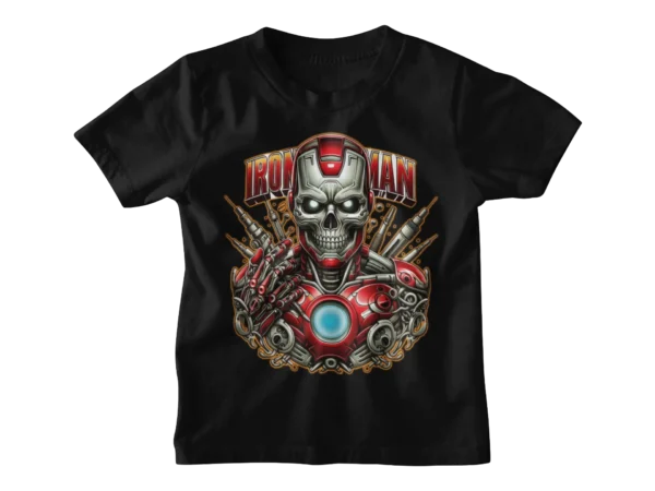 Superheroes Iron Man Skull T-shirt