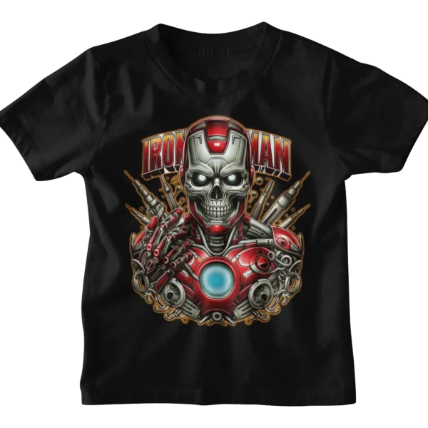 Superheroes Iron Man Skull T-shirt