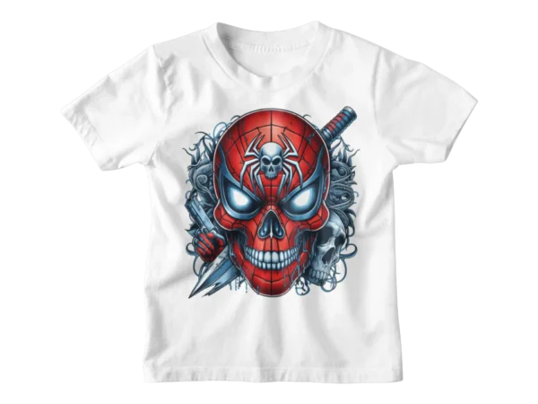 Superheroes Spiderman 2 Skull T-shirt