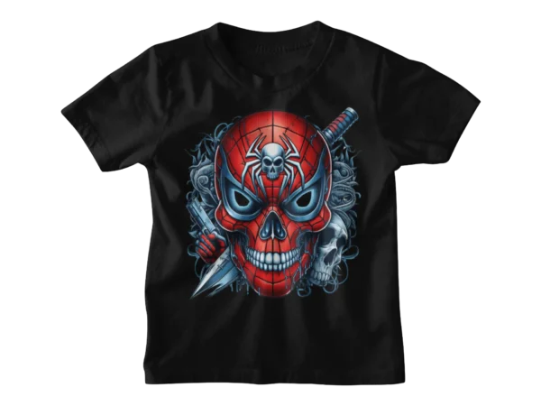 Superheroes Spiderman 2 Skull T-shirt