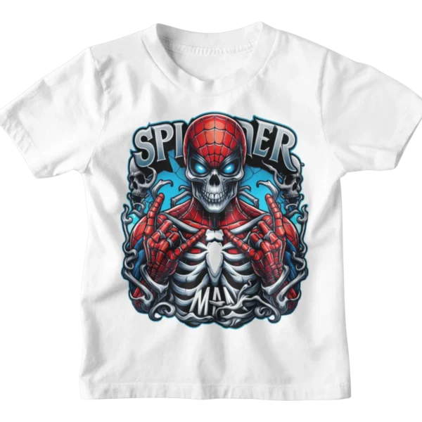 Superheroes Spiderman 4 Skull T-shirt