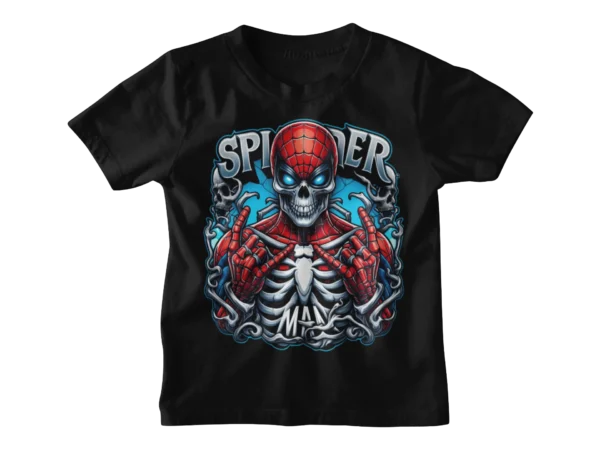 Superheroes Spiderman 4 Skull T-shirt