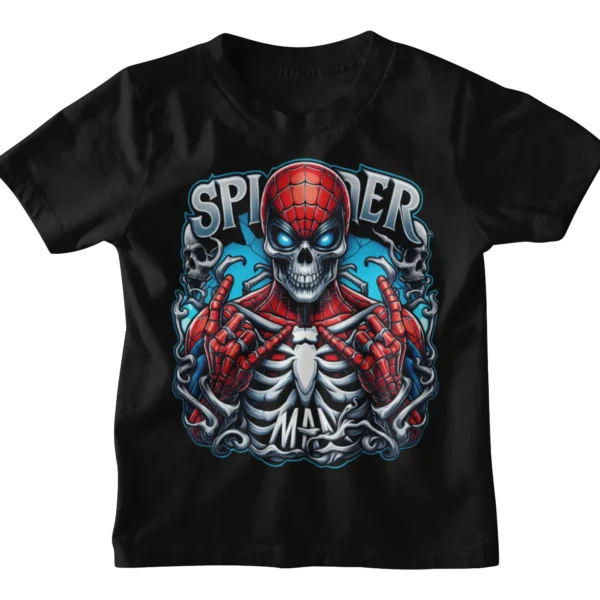 Superheroes Spiderman 4 Skull T-shirt