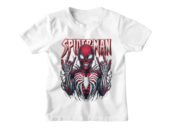 Superheroes Spiderman Skull T-shirt