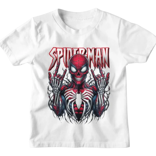 Superheroes Spiderman Skull T-shirt
