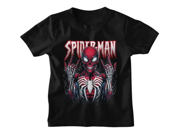 Superheroes Spiderman Skull T-shirt