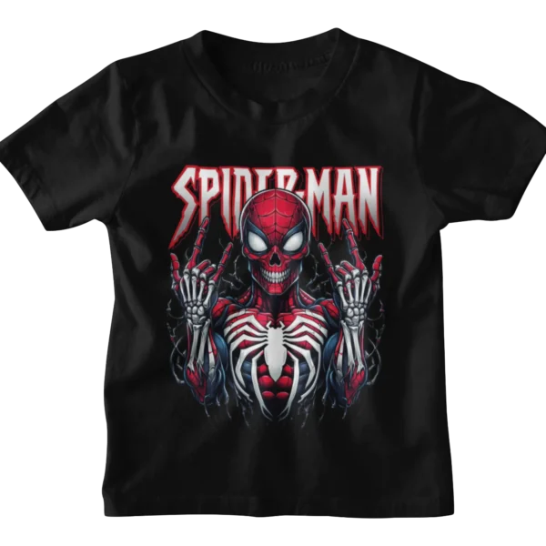 Superheroes Spiderman Skull T-shirt