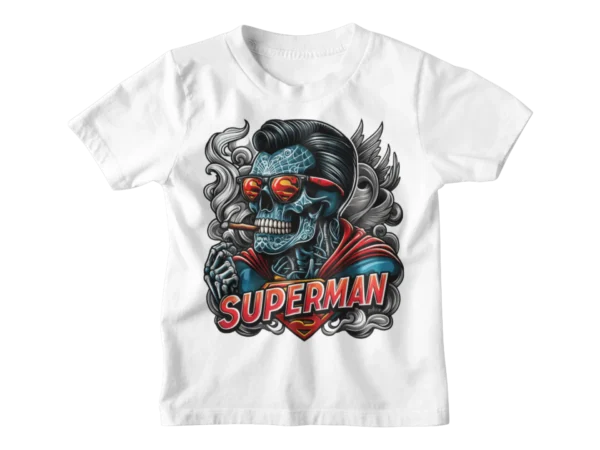 Superheroes Superman 2 Skull T-shirt