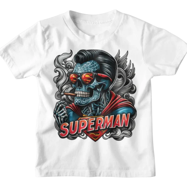 Superheroes Superman 2 Skull T-shirt