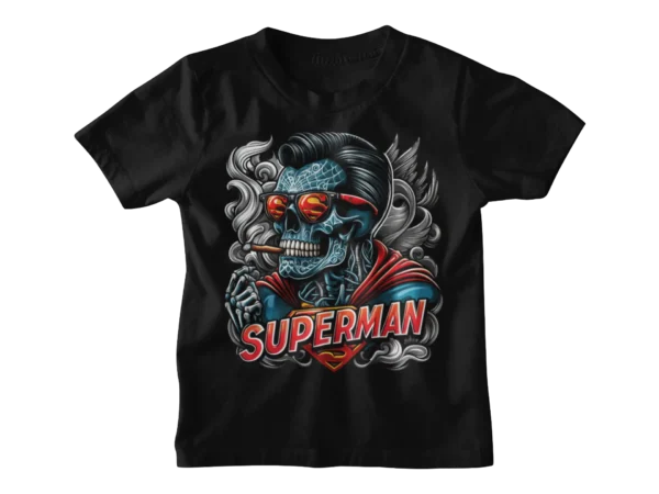 Superheroes Superman 2 Skull T-shirt