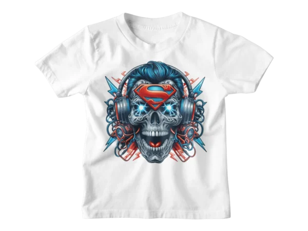 Superheroes Superman 3 Skull T-shirt