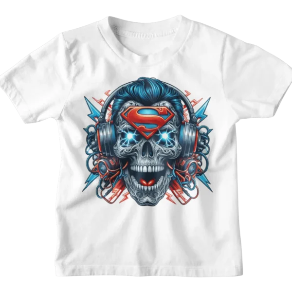 Superheroes Superman 3 Skull T-shirt
