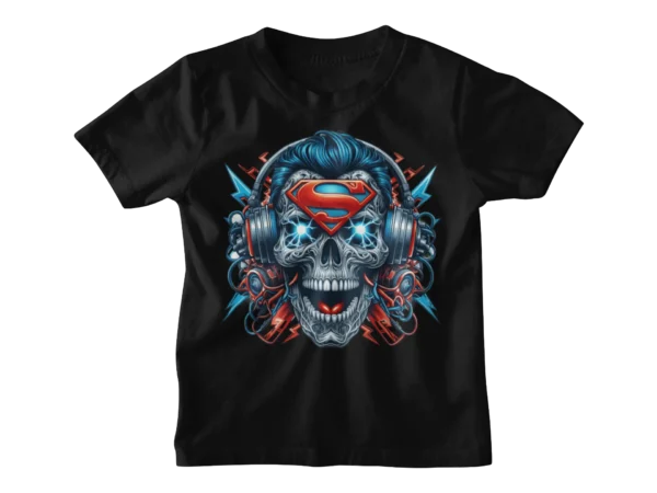 Superheroes Superman 3 Skull T-shirt