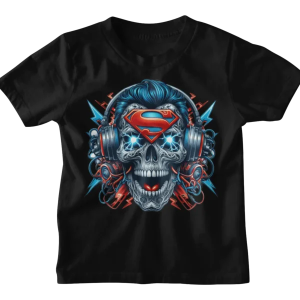 Superheroes Superman 3 Skull T-shirt