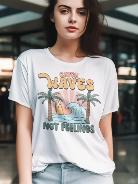 Summer Catch Waves Not Feeling Woman T-shirt